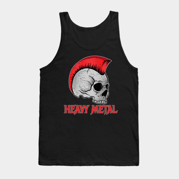 Punker Skull Design Tank Top by vpdesigns